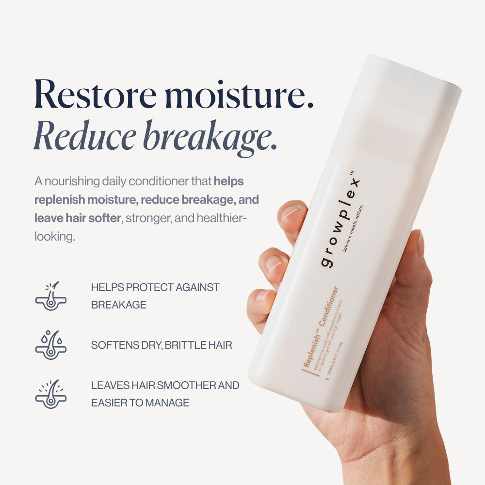 Replenish restore moisture, reduce breakage