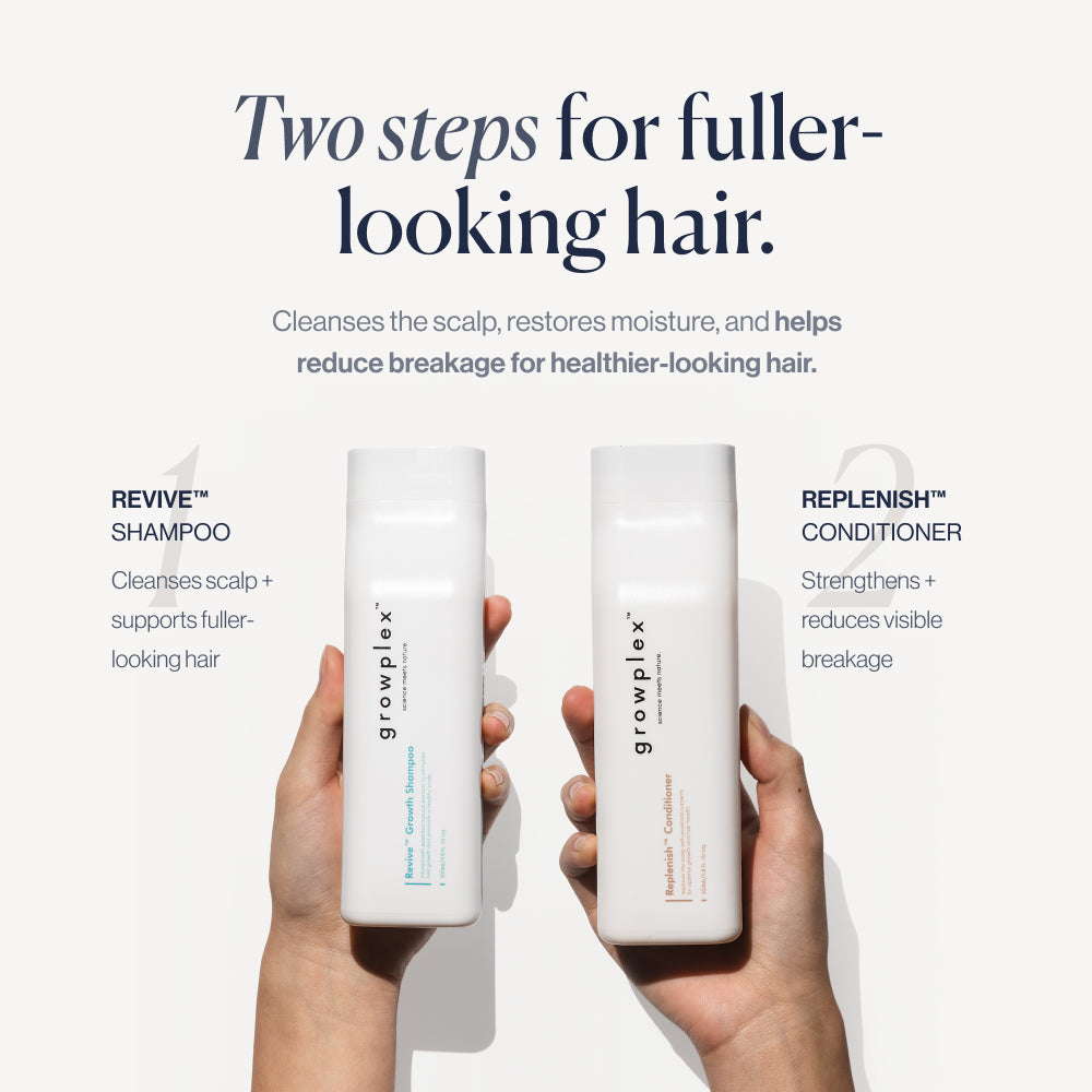 Revive & Replenish two steps for fuller-looking hair
