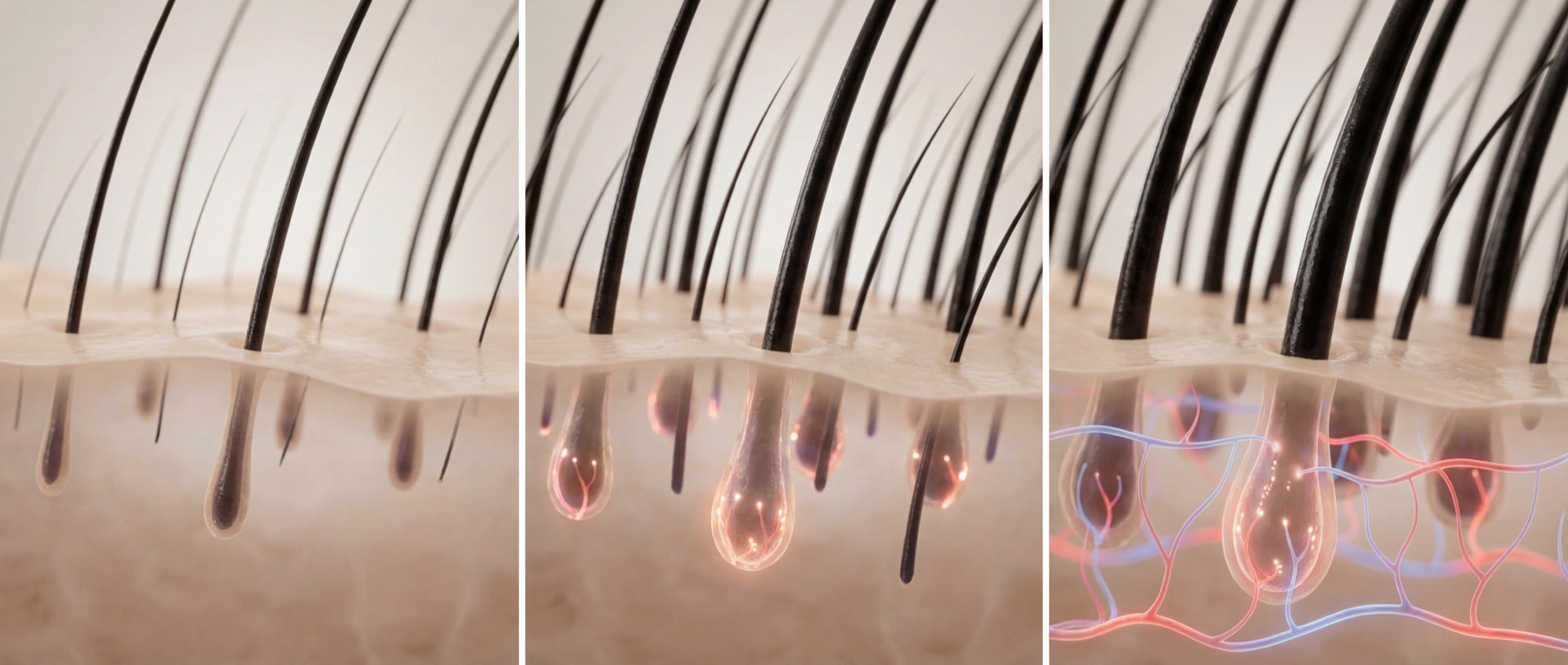 Hair follicle journey from dormant to active growth